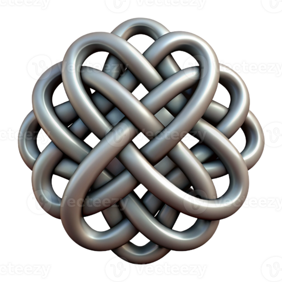 wonderful classic Intricate Knotwork Isolated on Transparent Background premium png