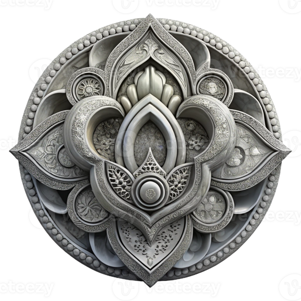 magnificent artistic Intricate Line Art Gray Scale Cutout genuine png