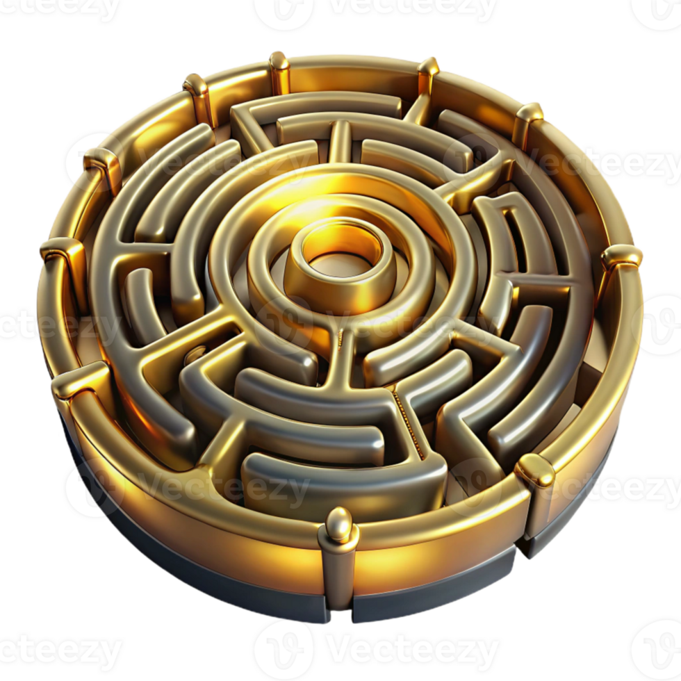 dramatic creative Intricate Luminari Labyrinth Design Cutout with Purple Accents original png