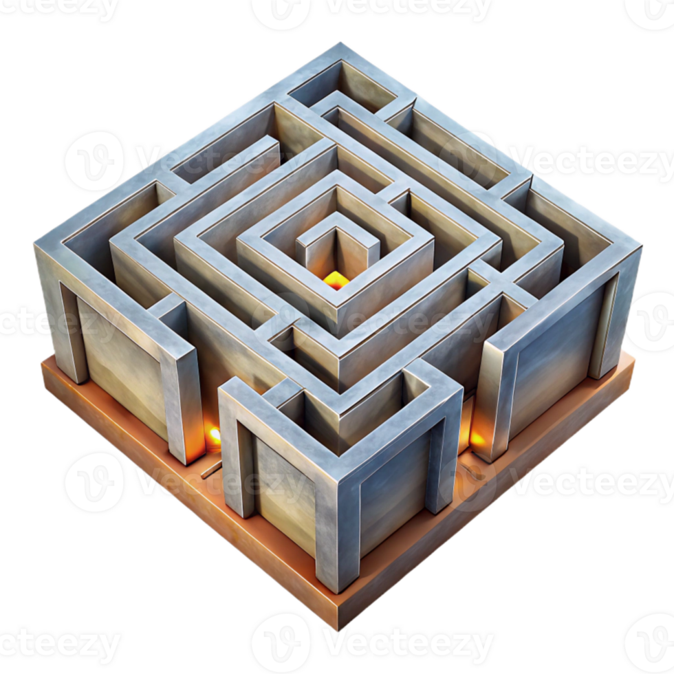 impressive classic Intricate Luminari Maze Isolated with Detailed Pathways exclusive png