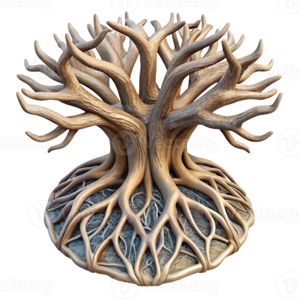 wonderful rustic Intricate Root System Transparent Background Cutout png
