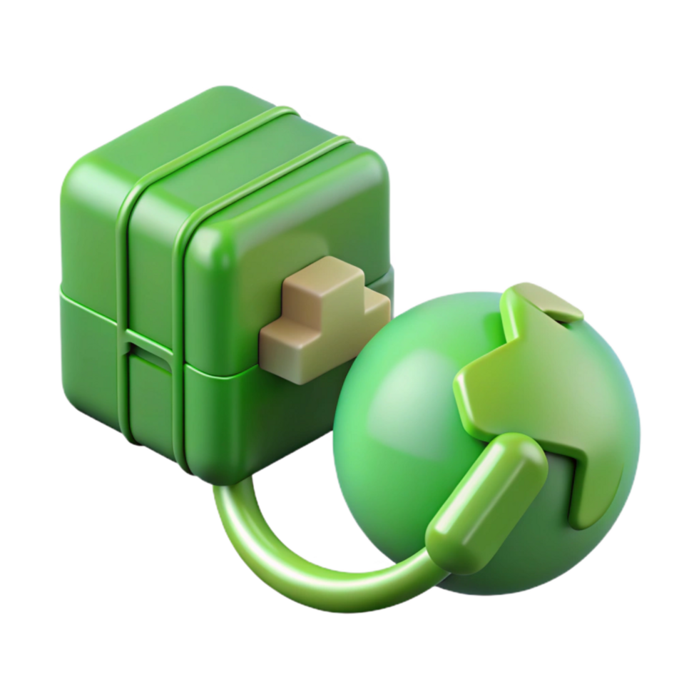 elegant artistic Invisible Data Transfer Green Isolated detailed png