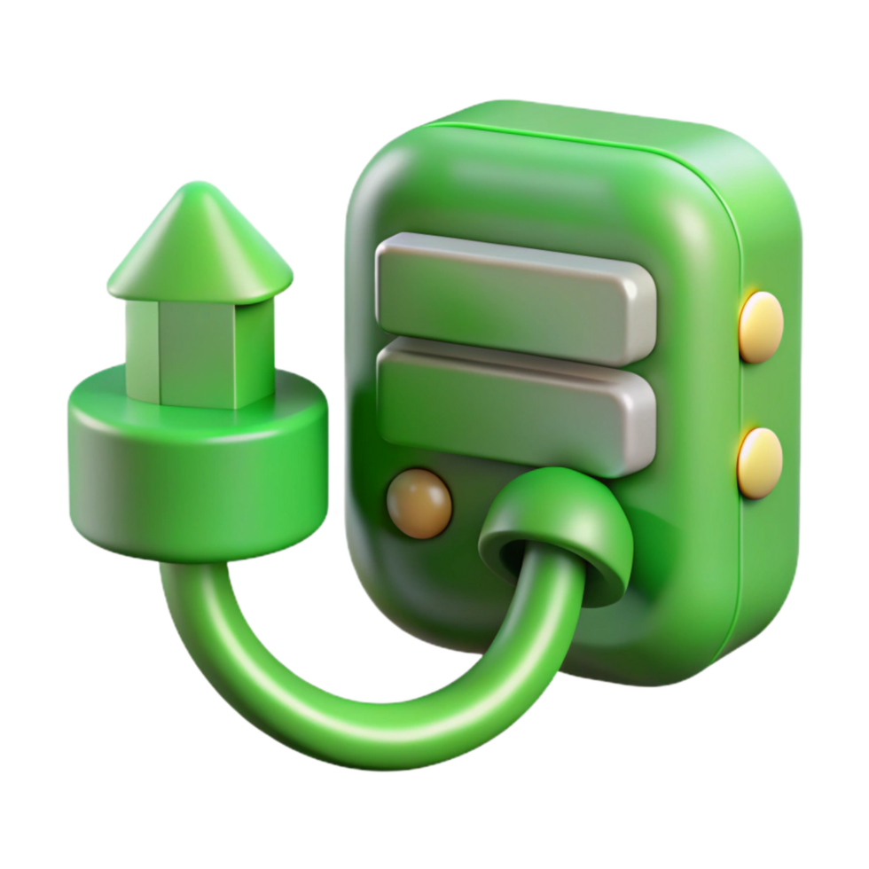 impressive modern Invisible Data Transfer Green Isolated png