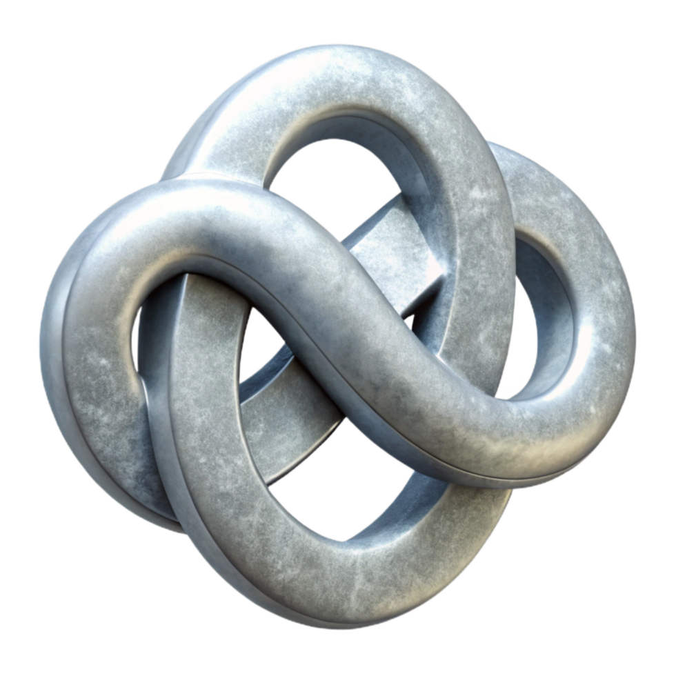 vibrant classic Invisible Bond Symbol Cutout with Soft Glow Effect original png