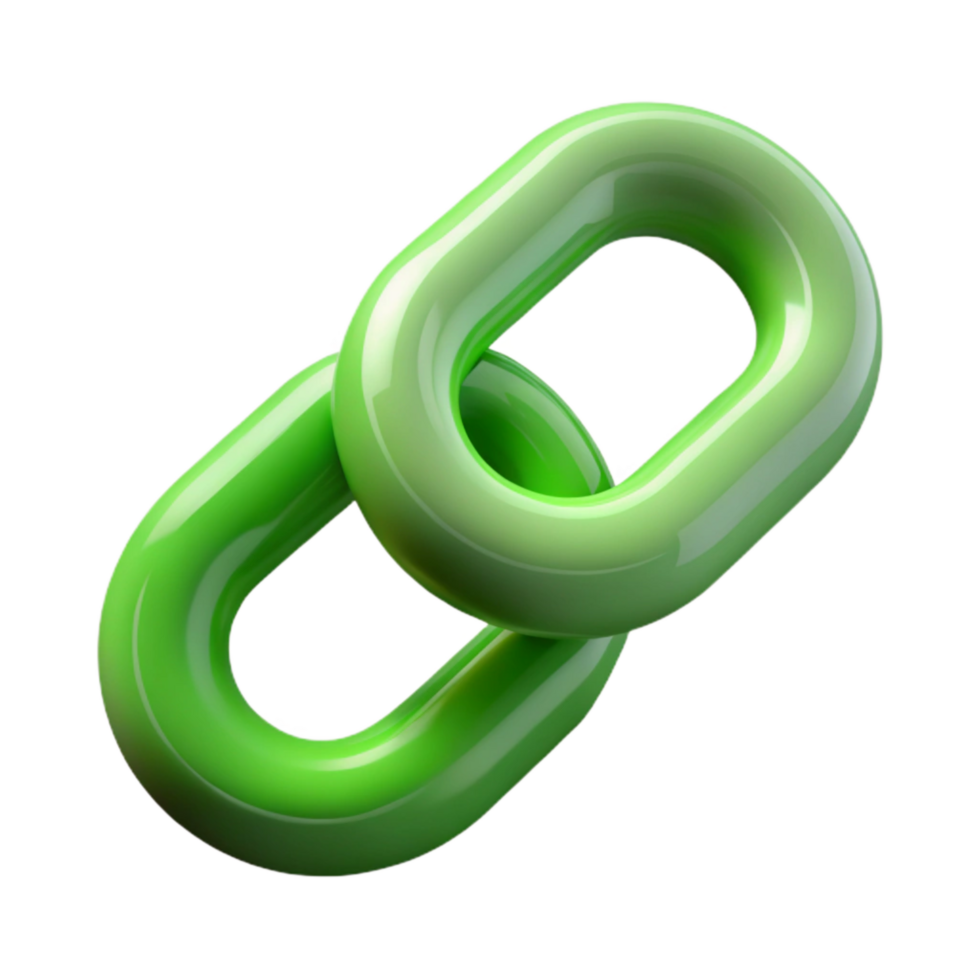 beautiful vintage Invisible Link Icon with Bright Green Accent Cutout detailed png