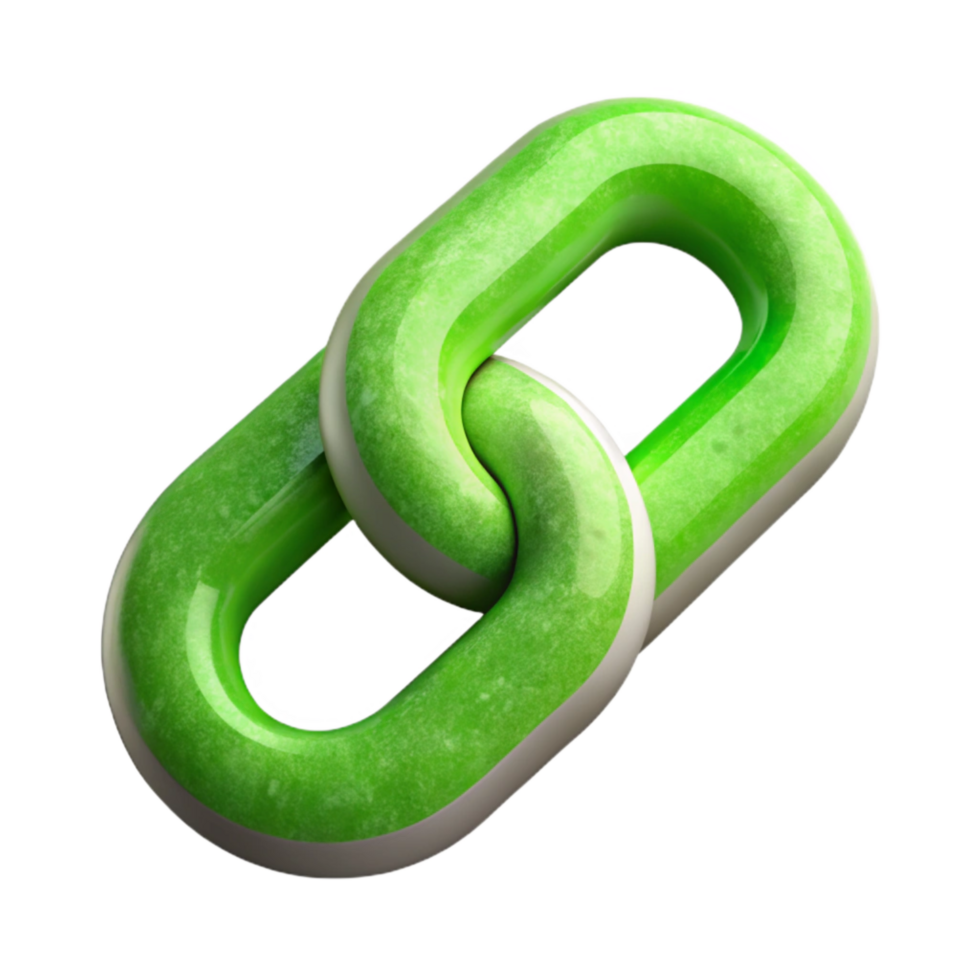 wonderful classic Invisible Link Icon with Bright Green Accent Cutout exclusive png