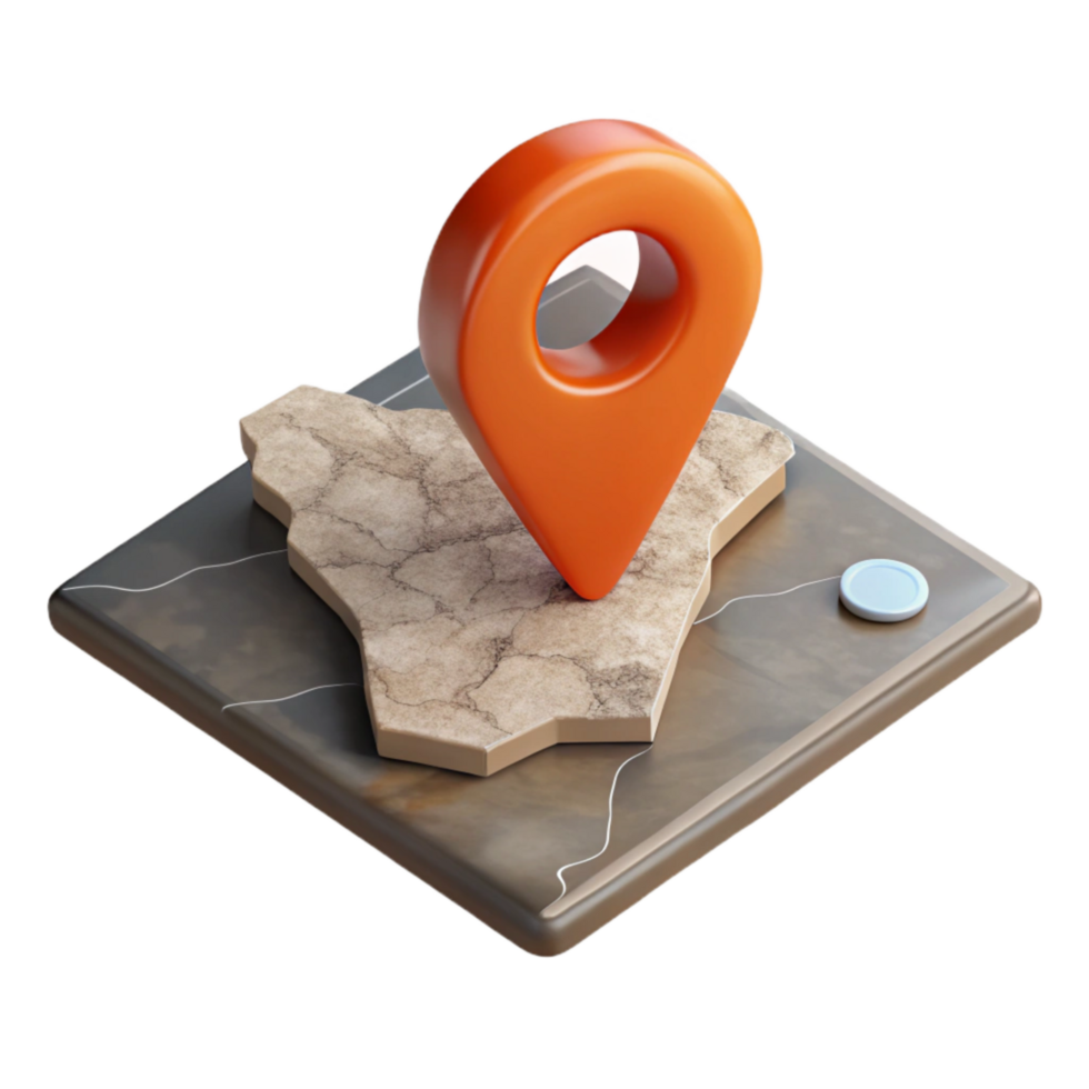 dramatic classic Invisible Territory Map Isometric View Cutout professional png
