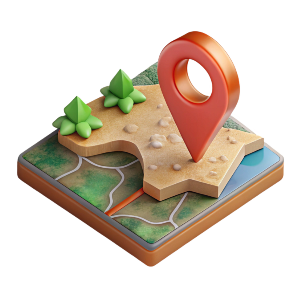 stunning rustic Invisible Territory Map Isometric View Cutout high quality png