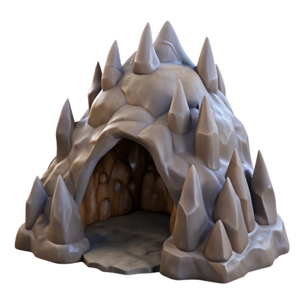 wonderful classic Iridescent Cave Walls Isolated with Detailed Texture high quality png
