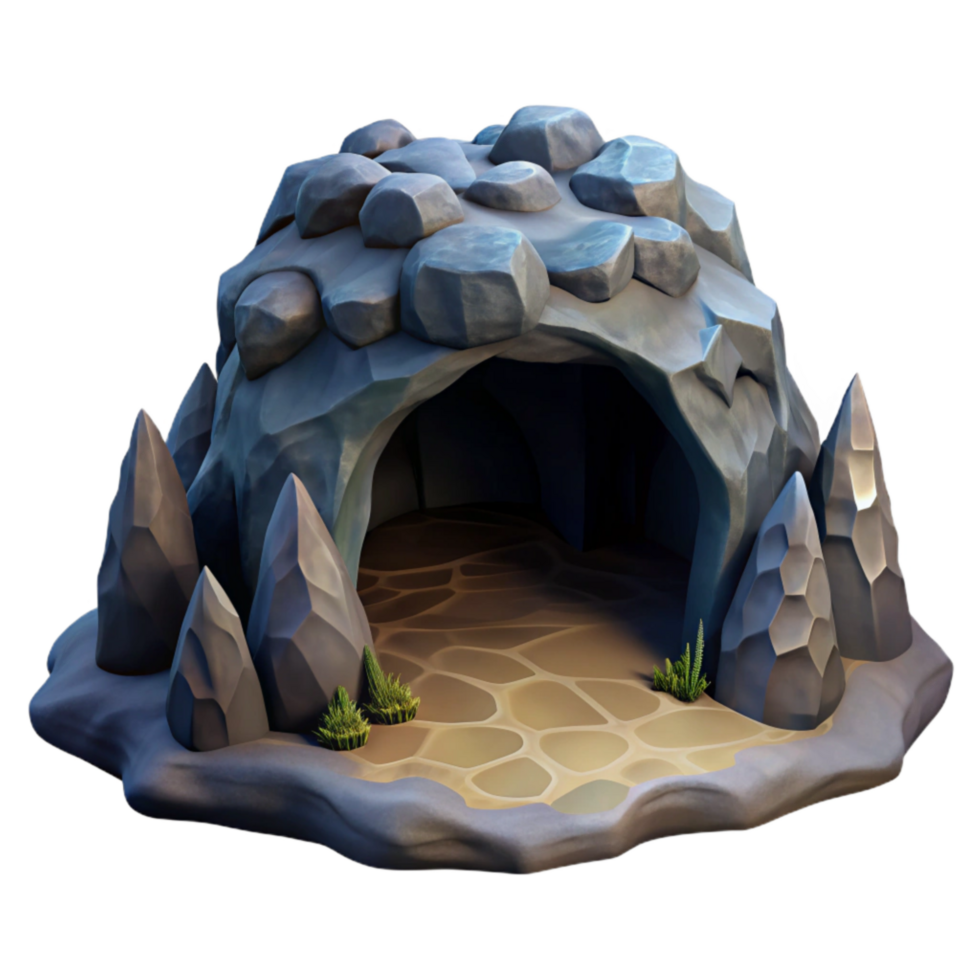 extraordinary traditional Iridescent Stalagmite Cutout on Transparent Background detailed png