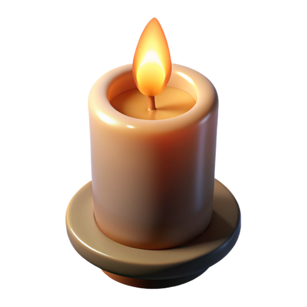 extraordinary artistic Isolated Candle Flame with Realistic Shadow Effect png