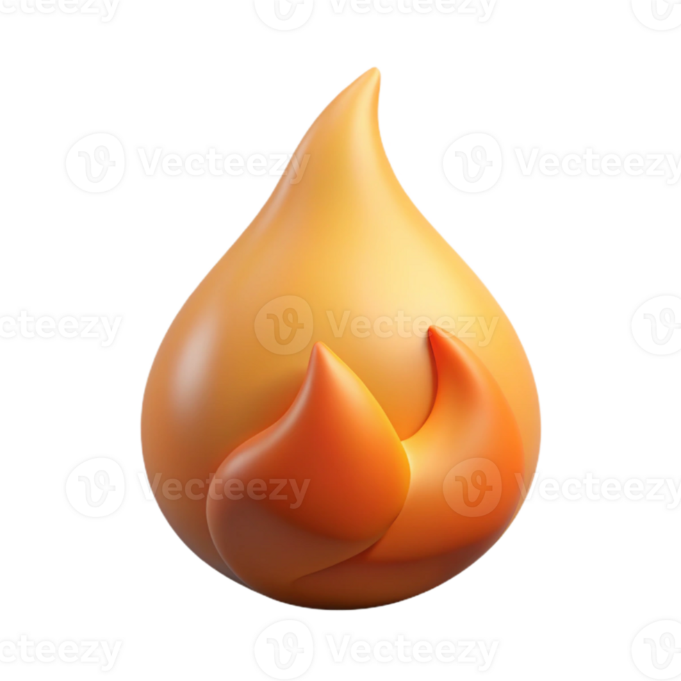 beautiful classic Isolated Flame with Soft Shadow Cutout detailed png