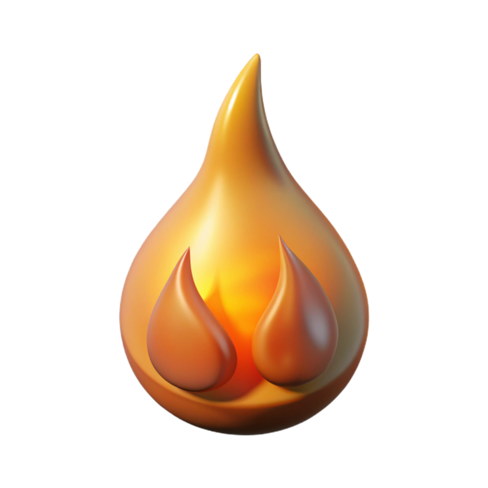 vibrant rustic Isolated Flame with Long Shadow Transparent Background Cutout original png