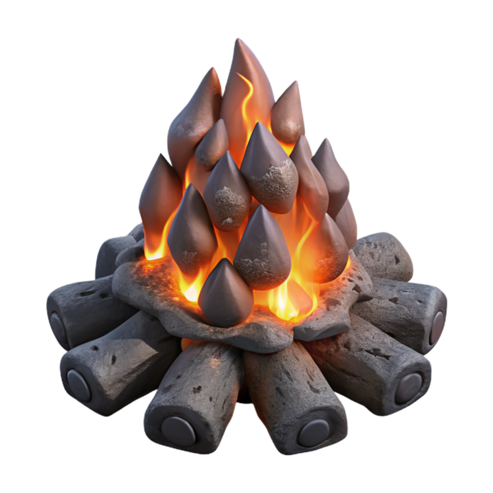 dramatic modern Isolated Embers From a Winter Night Fire detailed png