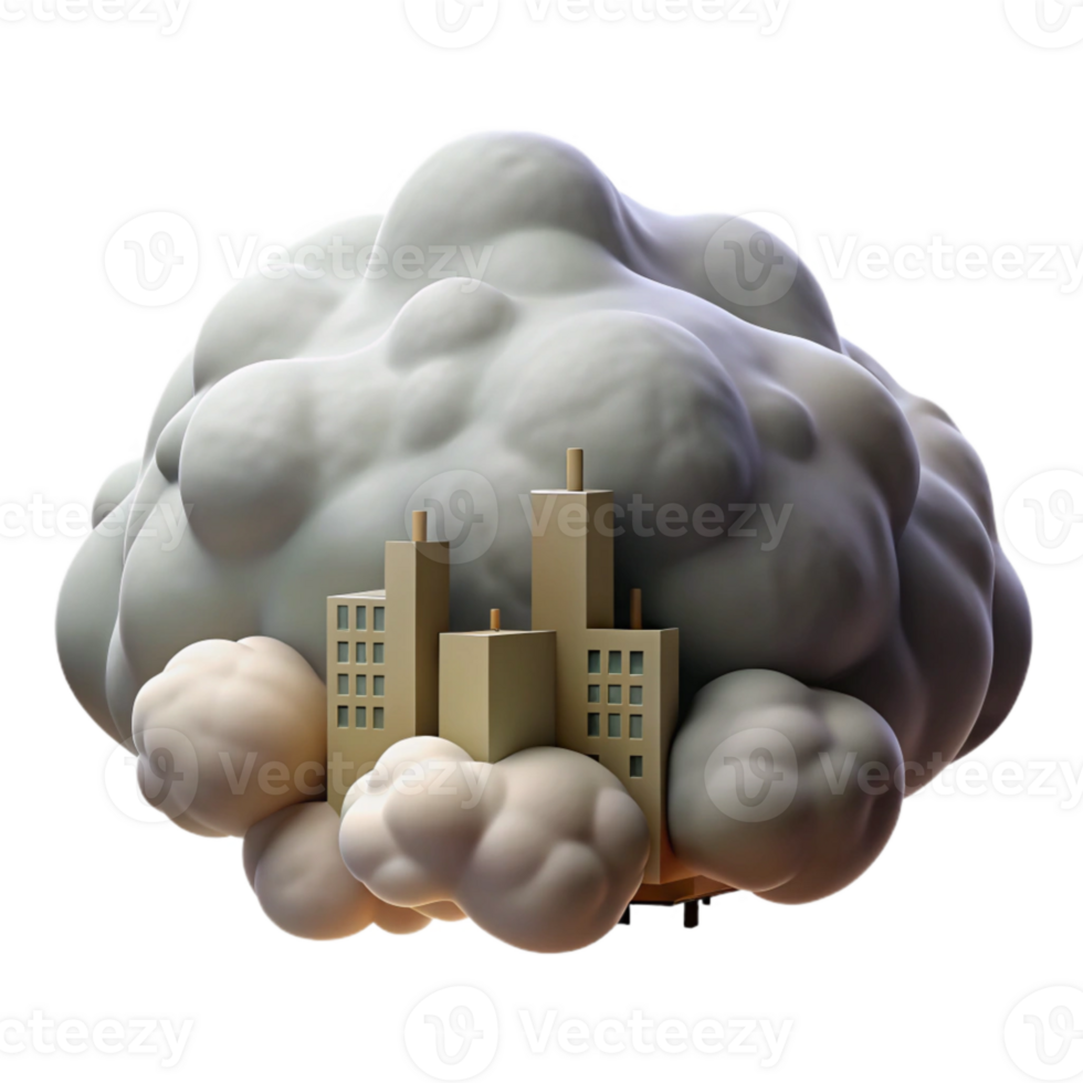 elegant artistic Isolated Fog Bank Urban Backdrop detailed png