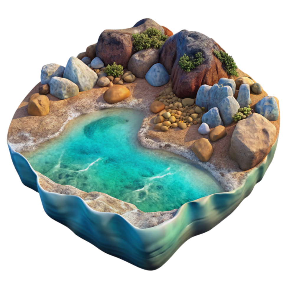 magnificent rustic Isolated Kaleidoscope Coastline Vivid Coral Reefs original png