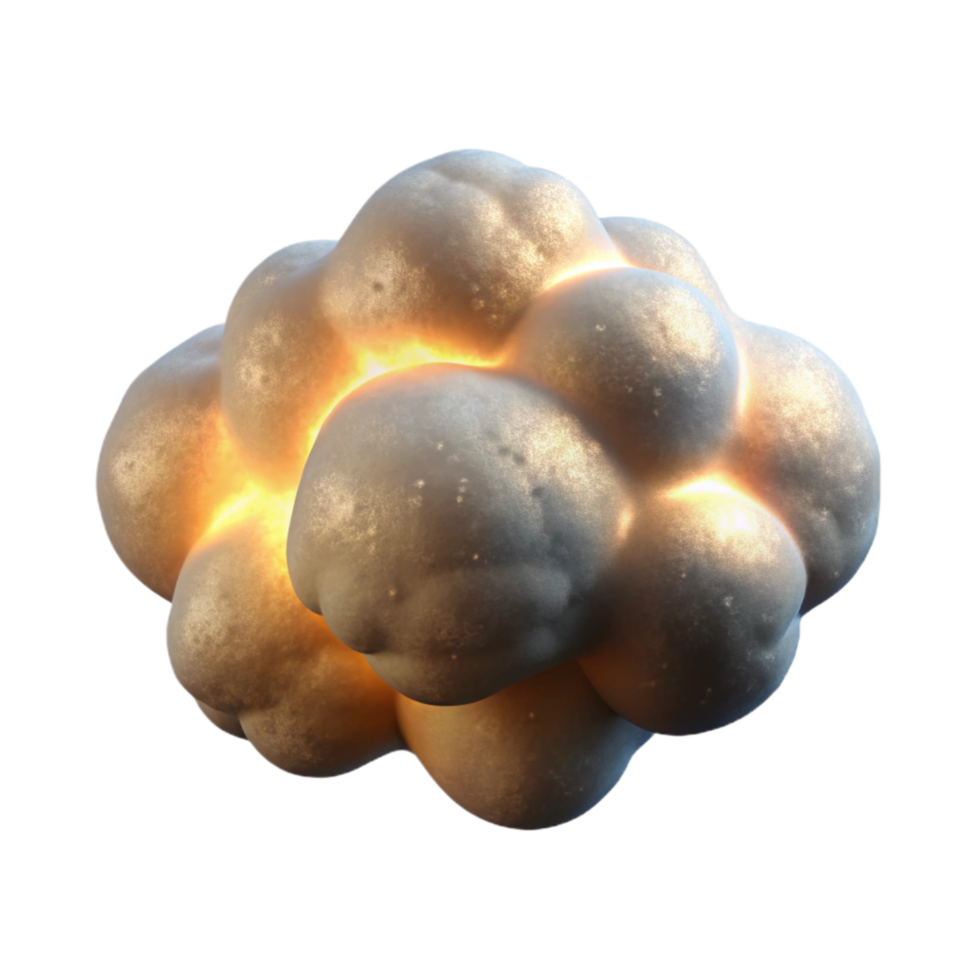 vibrant vintage Isolated Nimbus Cloud with Sun Rays Breaking Through authentic png