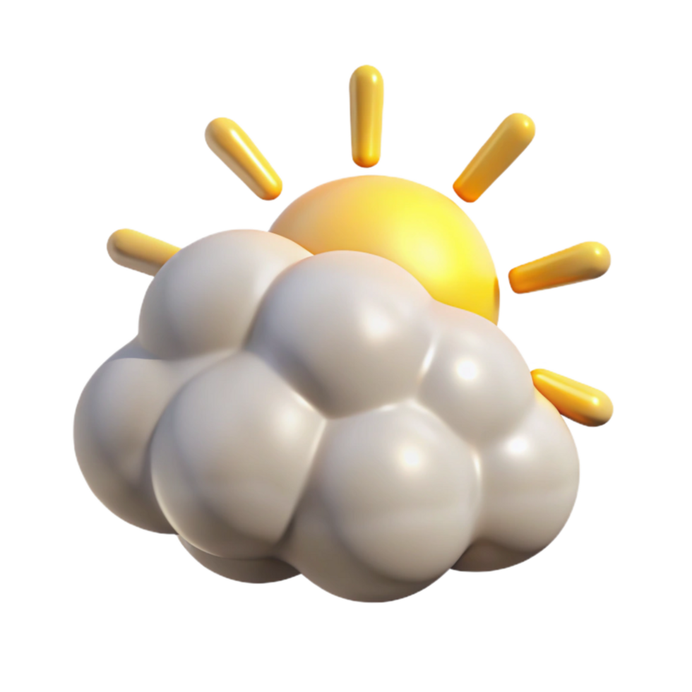 impressive modern Isolated Nimbus Cloud with Sun Rays Breaking Through premium png
