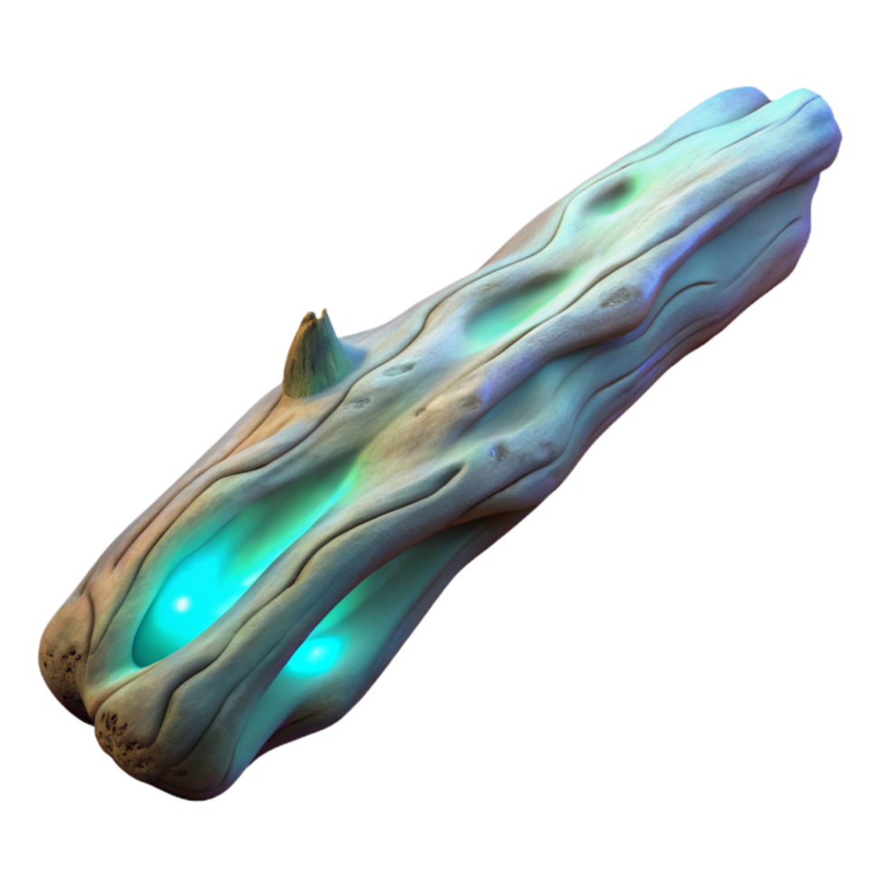 elegant minimalist Isolated Luminescent Driftwood Close Up exclusive png