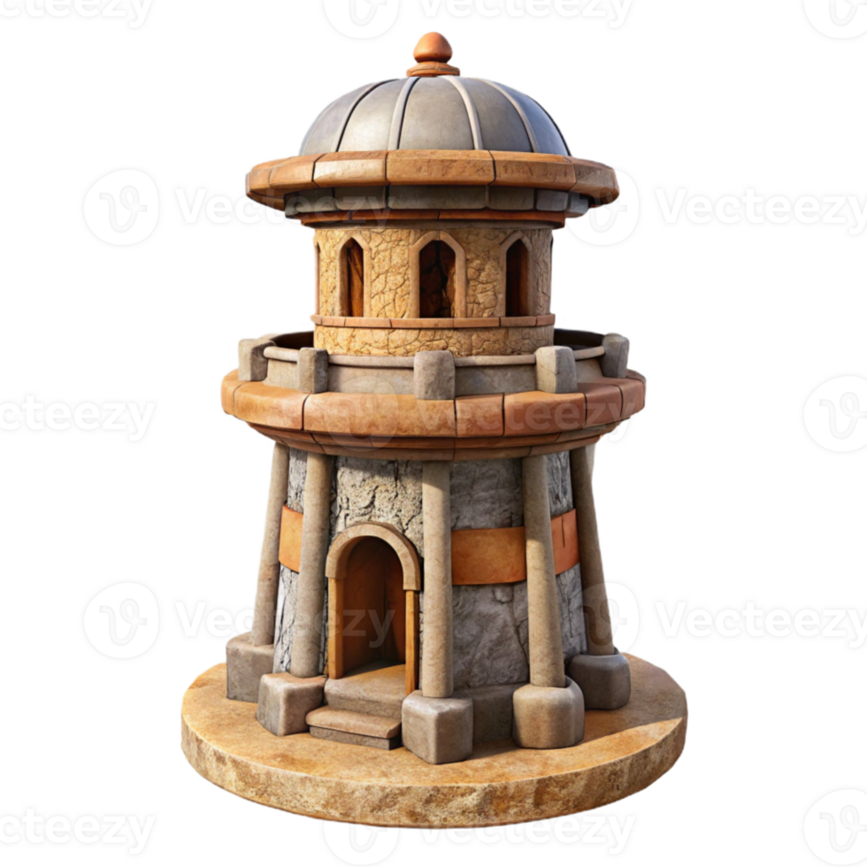 dramatic contemporary Isolated Terraform Tower with Detailed Surface Texture genuine png
