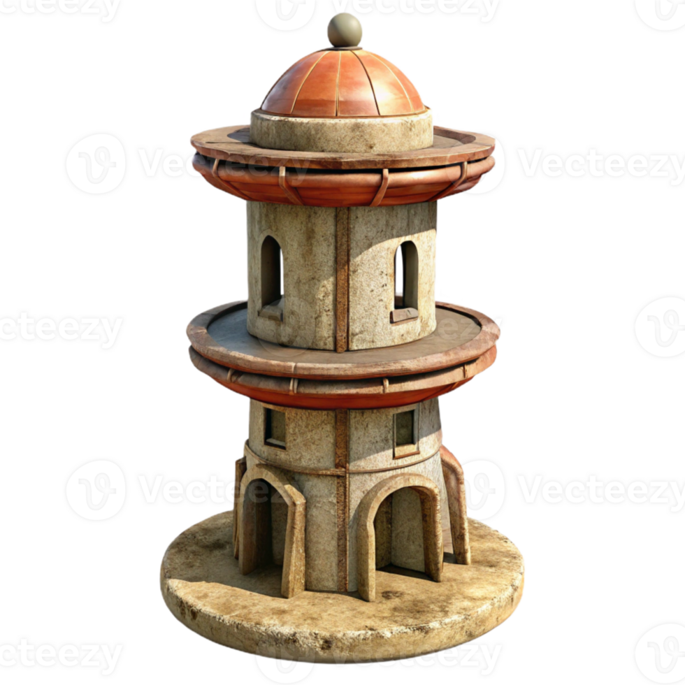 extraordinary minimalist Isolated Terraform Tower with Detailed Surface Texture high resolution png