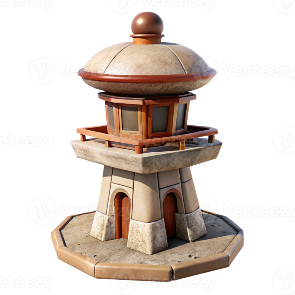 magnificent modern Isolated Terraform Tower with Detailed Surface Texture authentic png