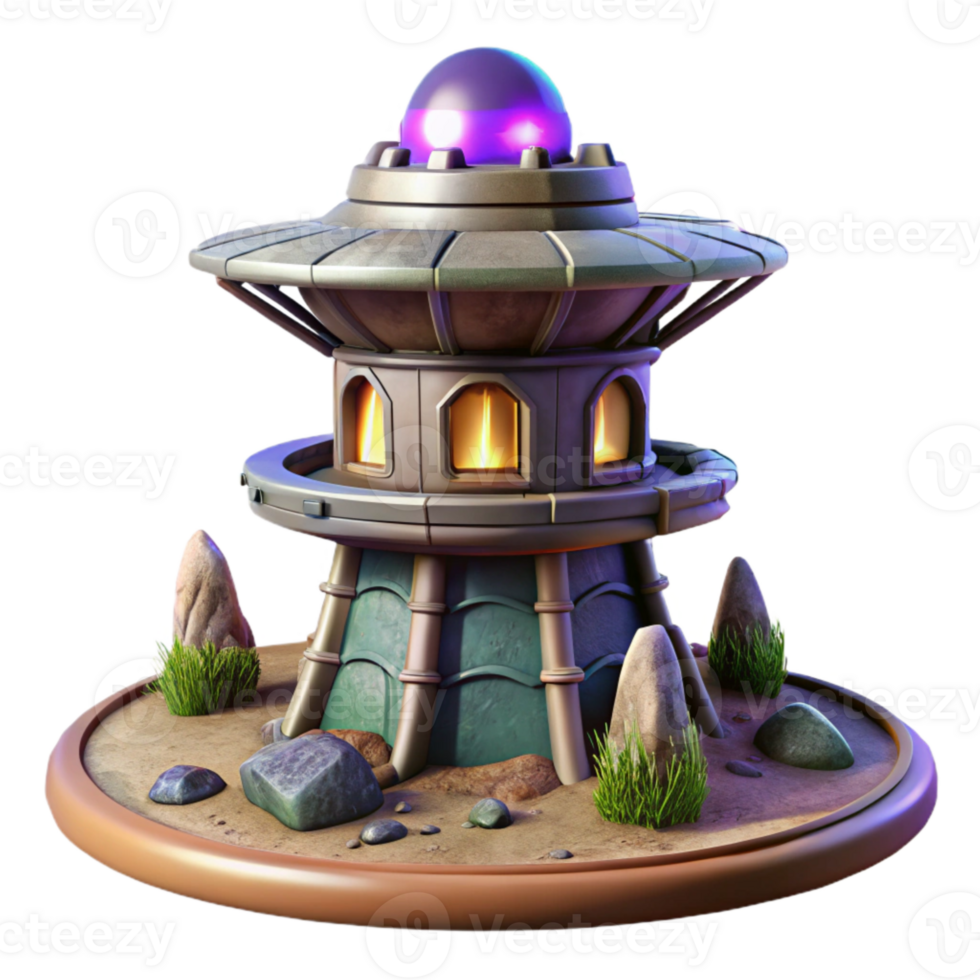 magnificent abstract Isolated Terraform Tower with Detailed Surface Texture authentic png