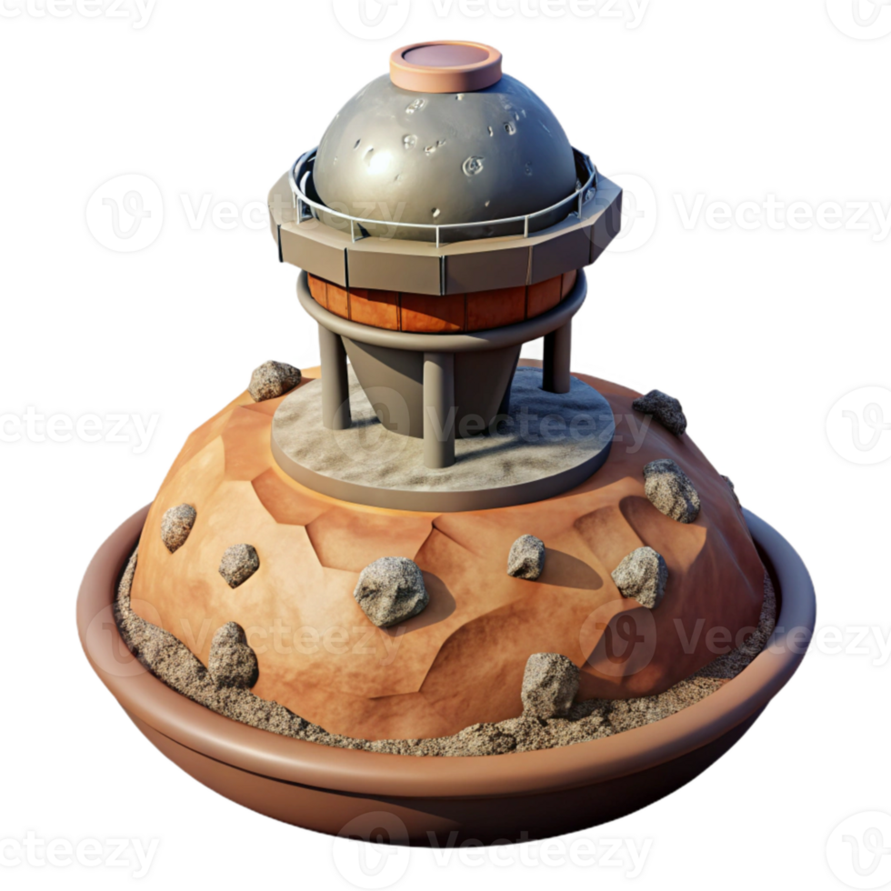 magnificent artistic Isolated Terraform Tower with Detailed Surface Texture professional png