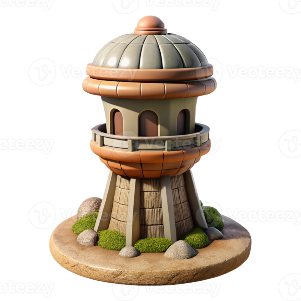 extraordinary contemporary Isolated Terraform Tower with Detailed Surface Texture genuine png