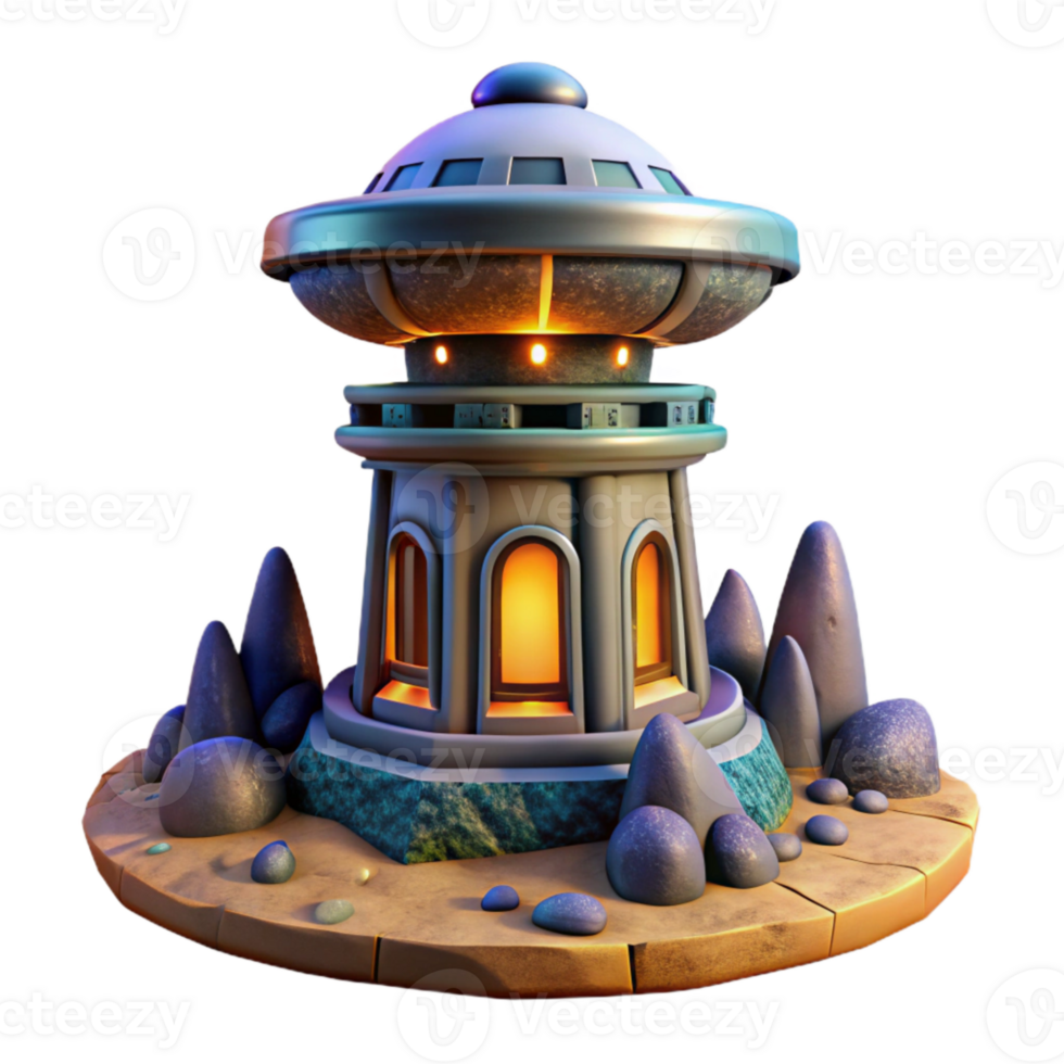 magnificent traditional Isolated Terraform Tower with Detailed Surface Texture authentic png
