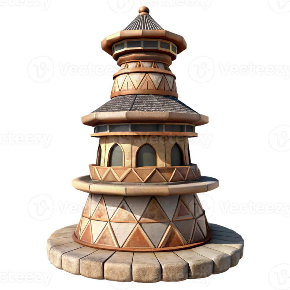 impressive contemporary Isolated Terraform Tower with Detailed Surface Texture authentic png