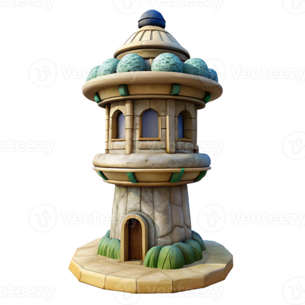 wonderful minimalist Isolated Terraform Tower with Detailed Surface Texture png
