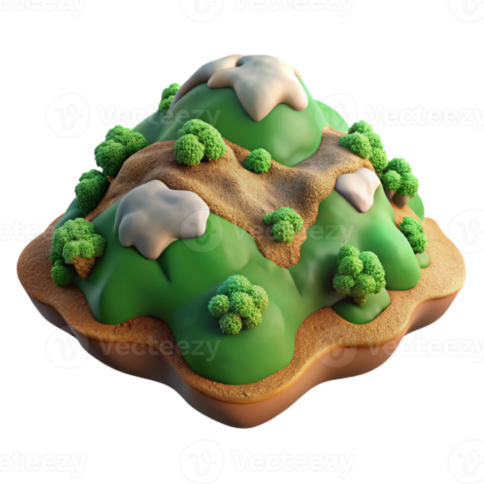 elegant minimalist Isolated Terra Verde Terrain with Detailed Texture png
