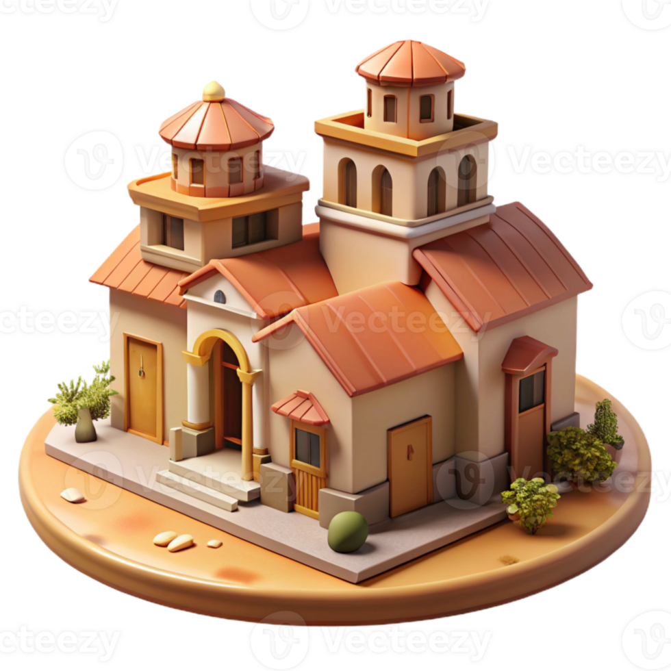 stunning classic Isolated Vespera Town Warm Colors Transparent Background authentic png
