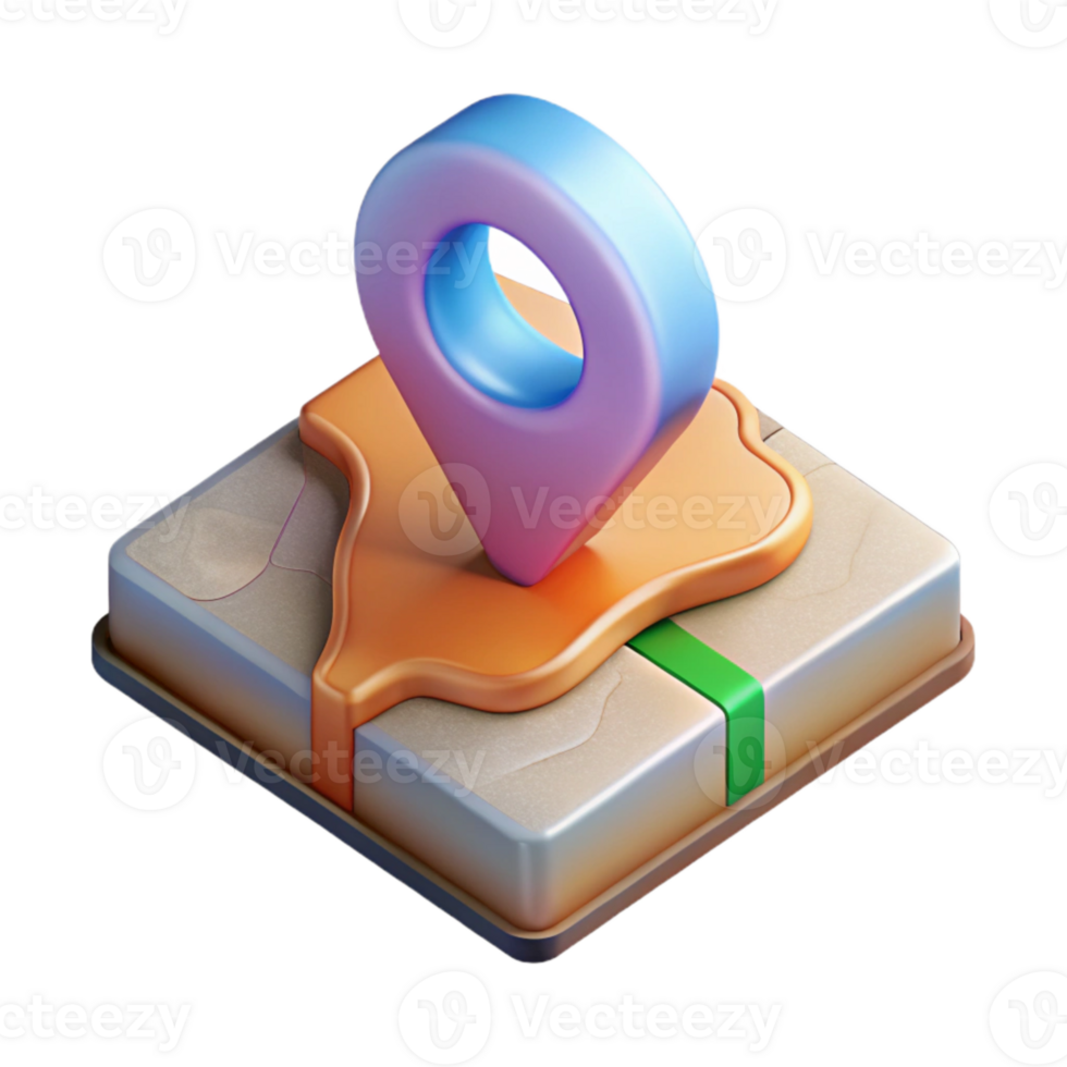 elegant classic Isometric Spectral Cartography Icon Isolated genuine png