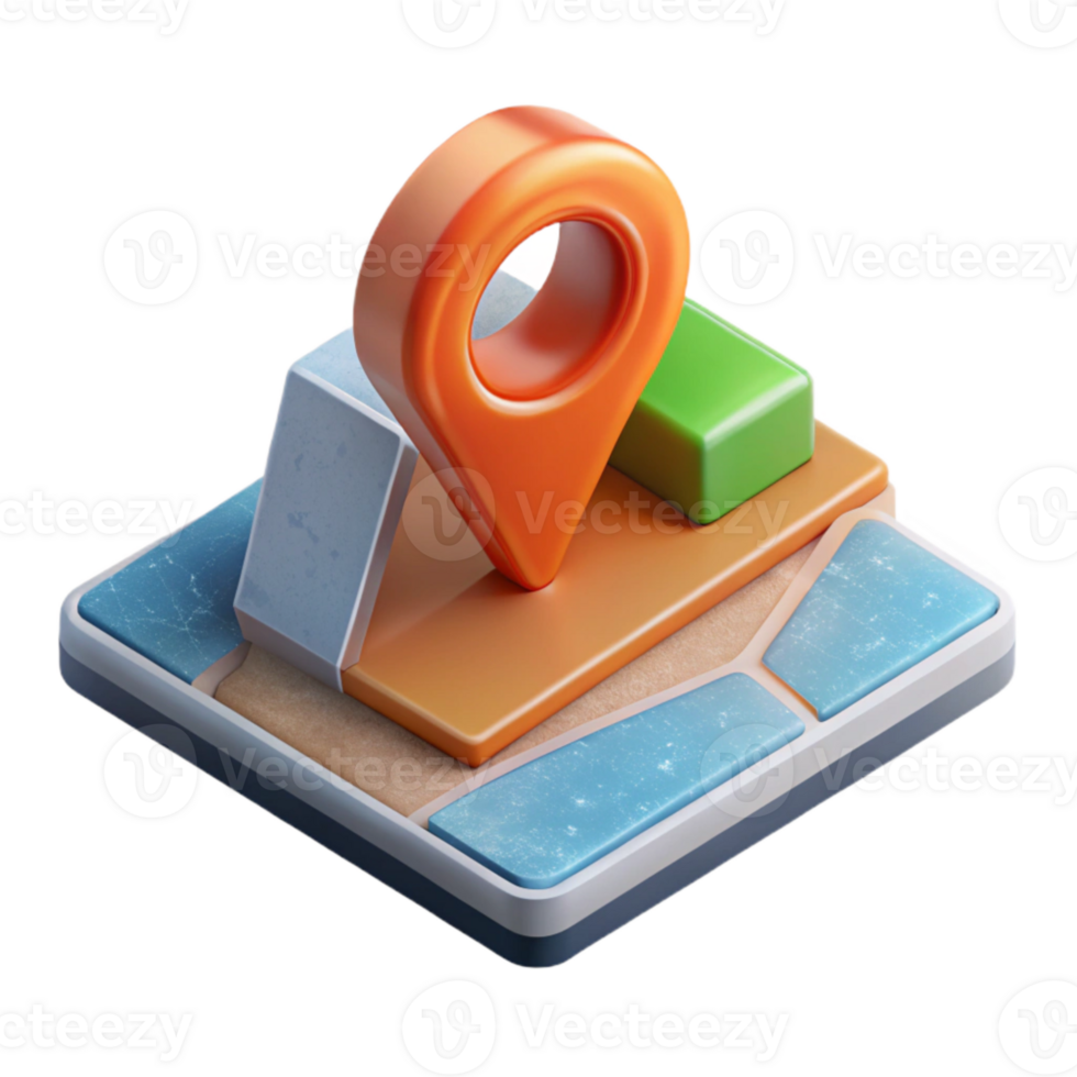 beautiful contemporary Isometric Spectral Cartography Map Icon Isolated detailed png