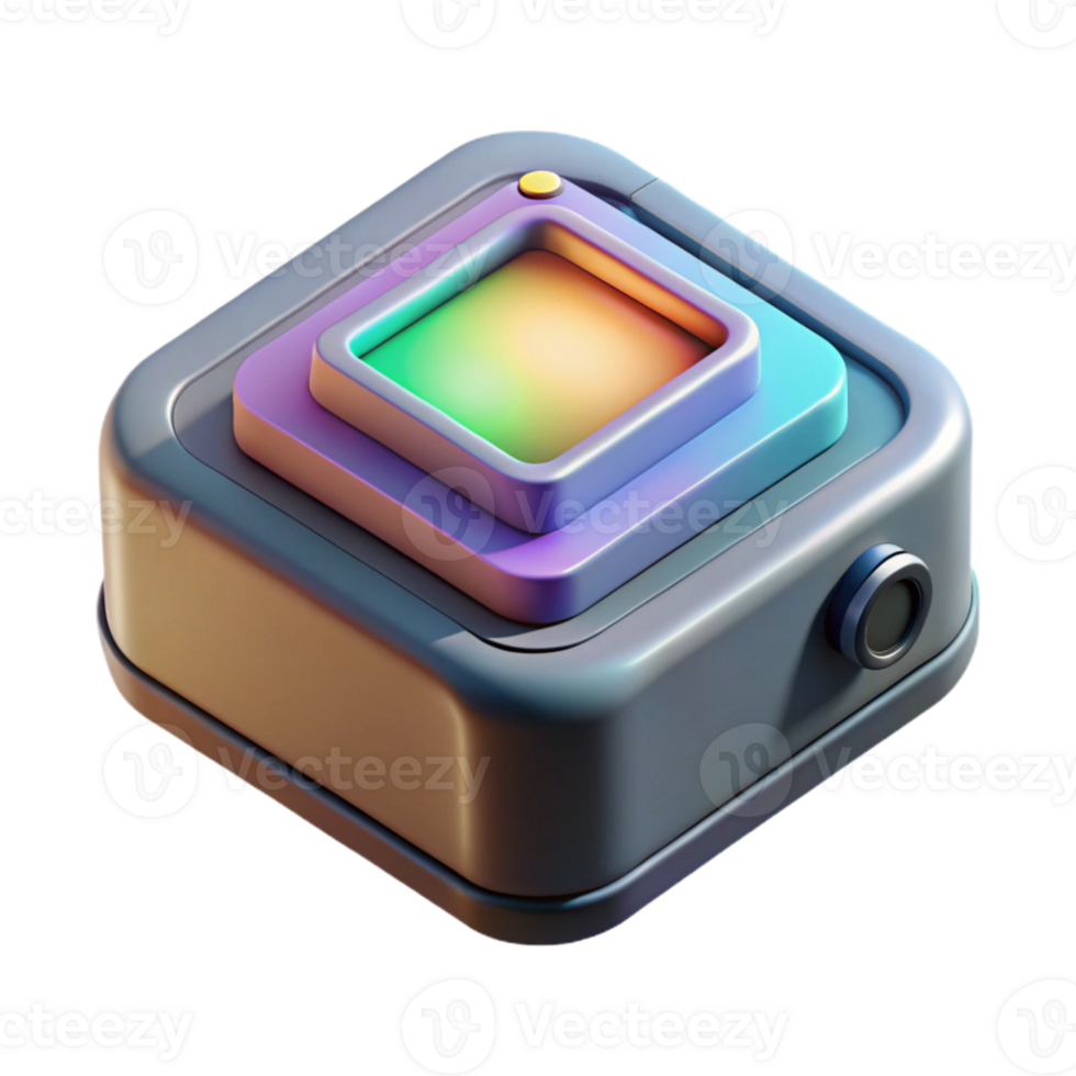 beautiful classic Isometric Spectral Mapping Device Icon Transparent Background high resolution png