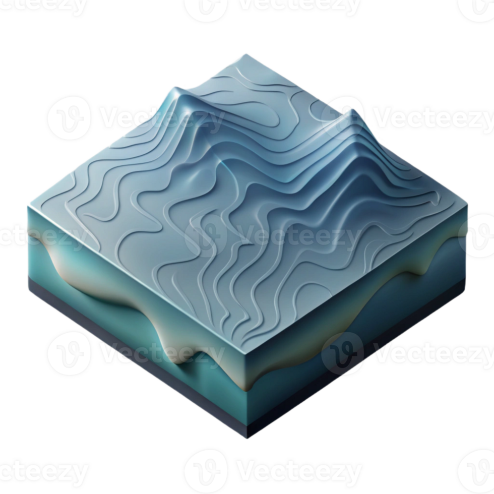 stunning contemporary Isometric Topographic Projection Isolated Element Dramatic Lighting original png