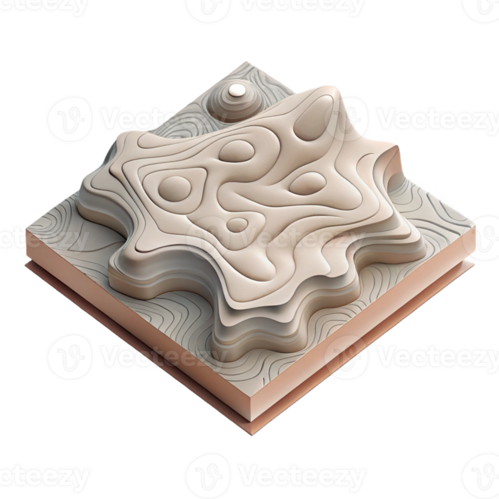 extraordinary modern Isometric Topographic Map Contours Transparent Background exclusive png
