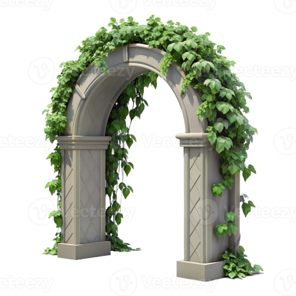 magnificent creative Ivy Covered Archway Side View Isolated Cutout genuine png