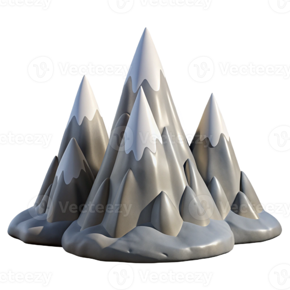 extraordinary classic Jagged Aeropex Ascenders Peaks Isolated on White professional png