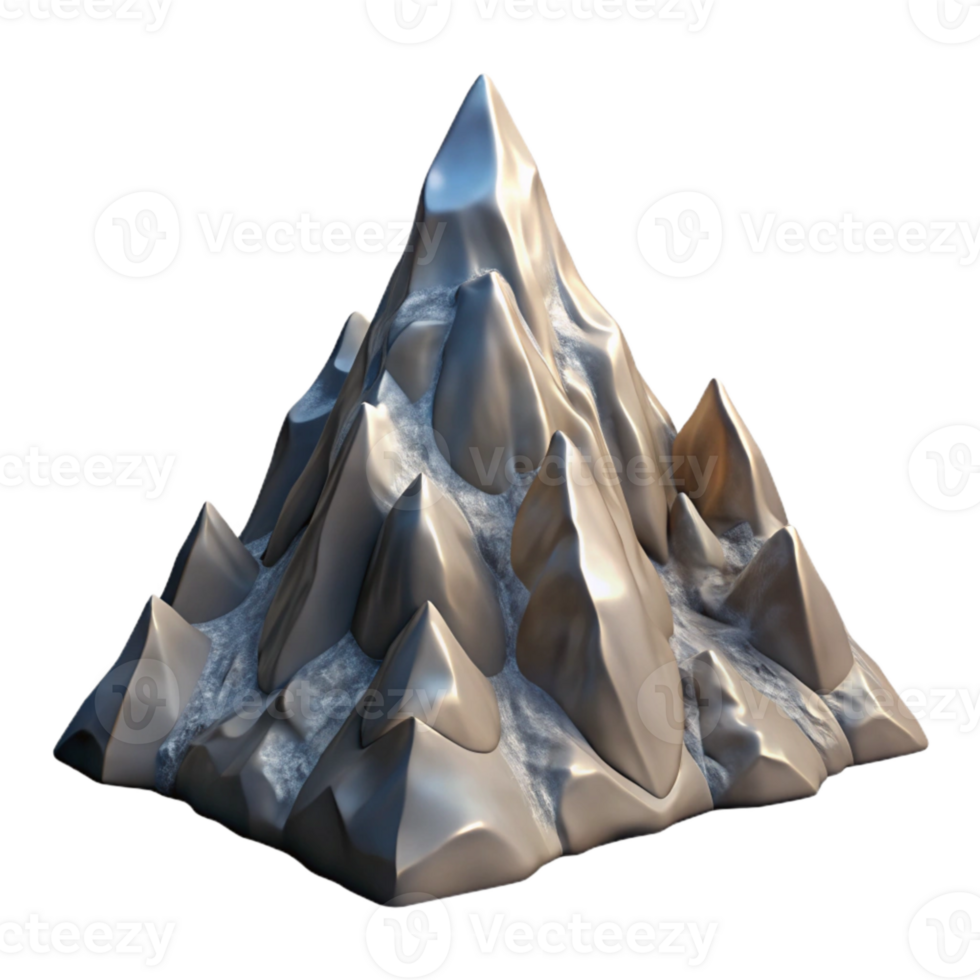 extraordinary rustic Jagged Mountain Peak Cutout with High Contrast Lighting exclusive png
