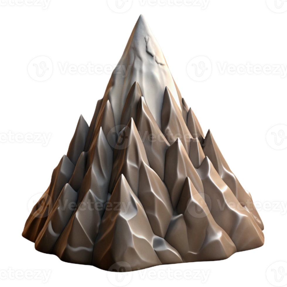 extraordinary artistic Jagged Mountain Peak Cutout with High Contrast Lighting genuine png