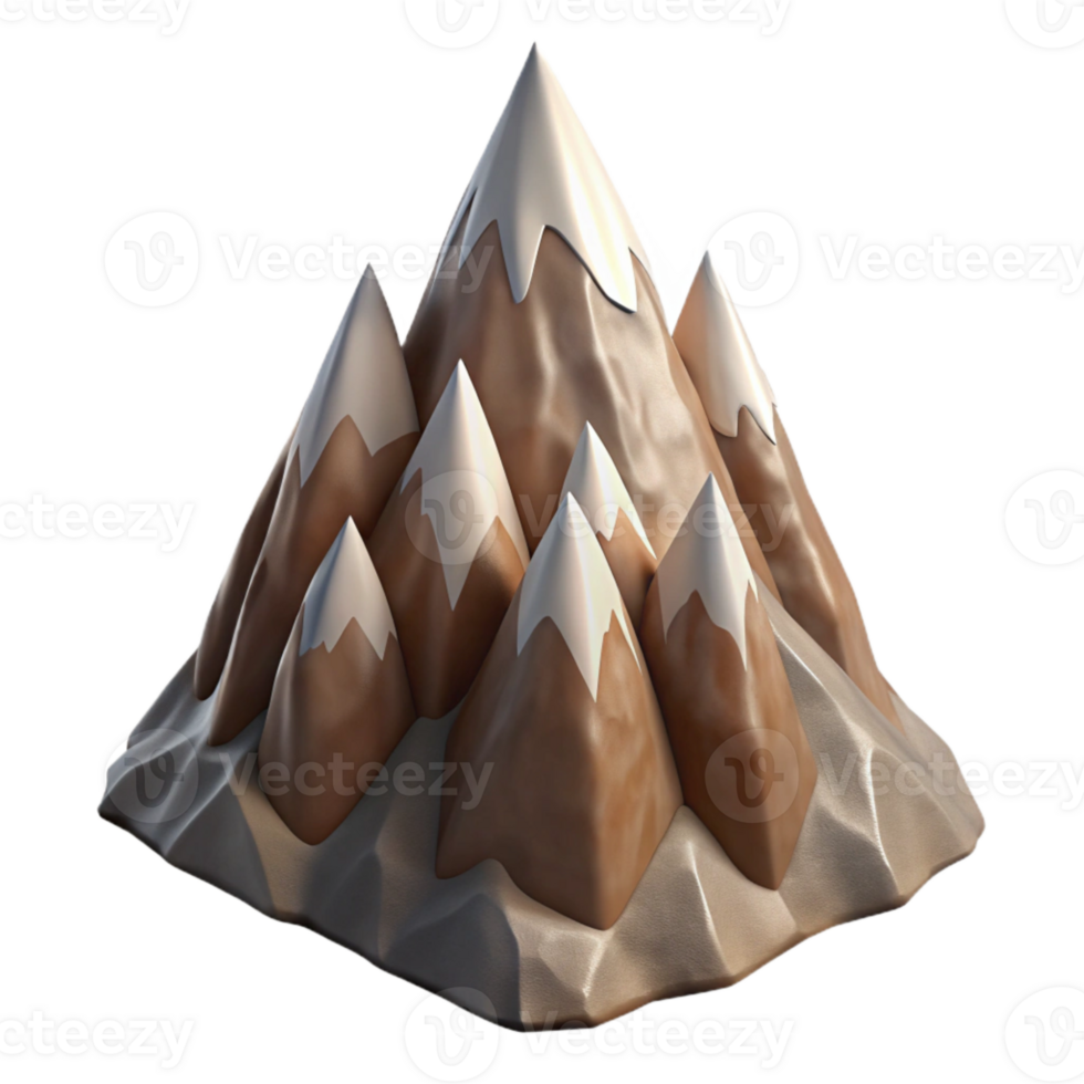 wonderful abstract Jagged Mountain Peak Cutout with High Contrast Lighting professional png