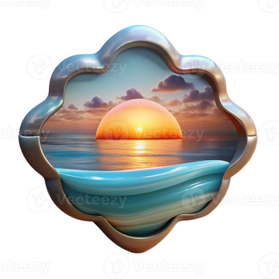 extraordinary modern Kaleidoscope Coast Cutout Dramatic Cliffside View Transparent Background exclusive png