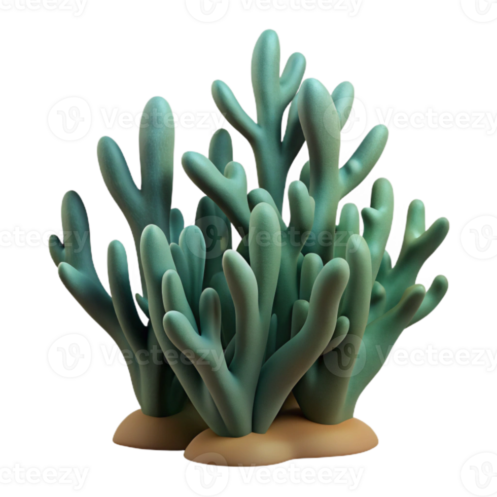 beautiful classic Kelp Forest Silhouette Cutout on Transparent Background premium png