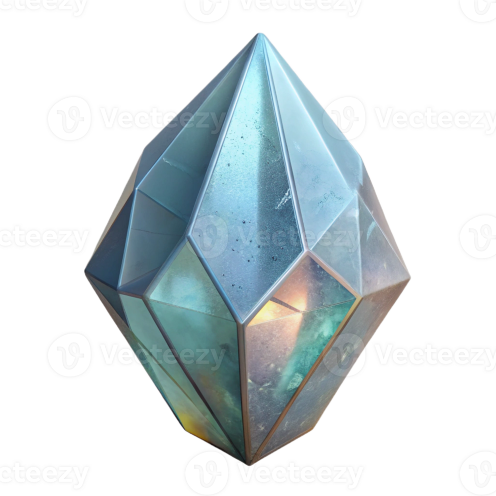 beautiful contemporary Lab Grown Crystal Isolated Clear Facets Geometric Shape exclusive png