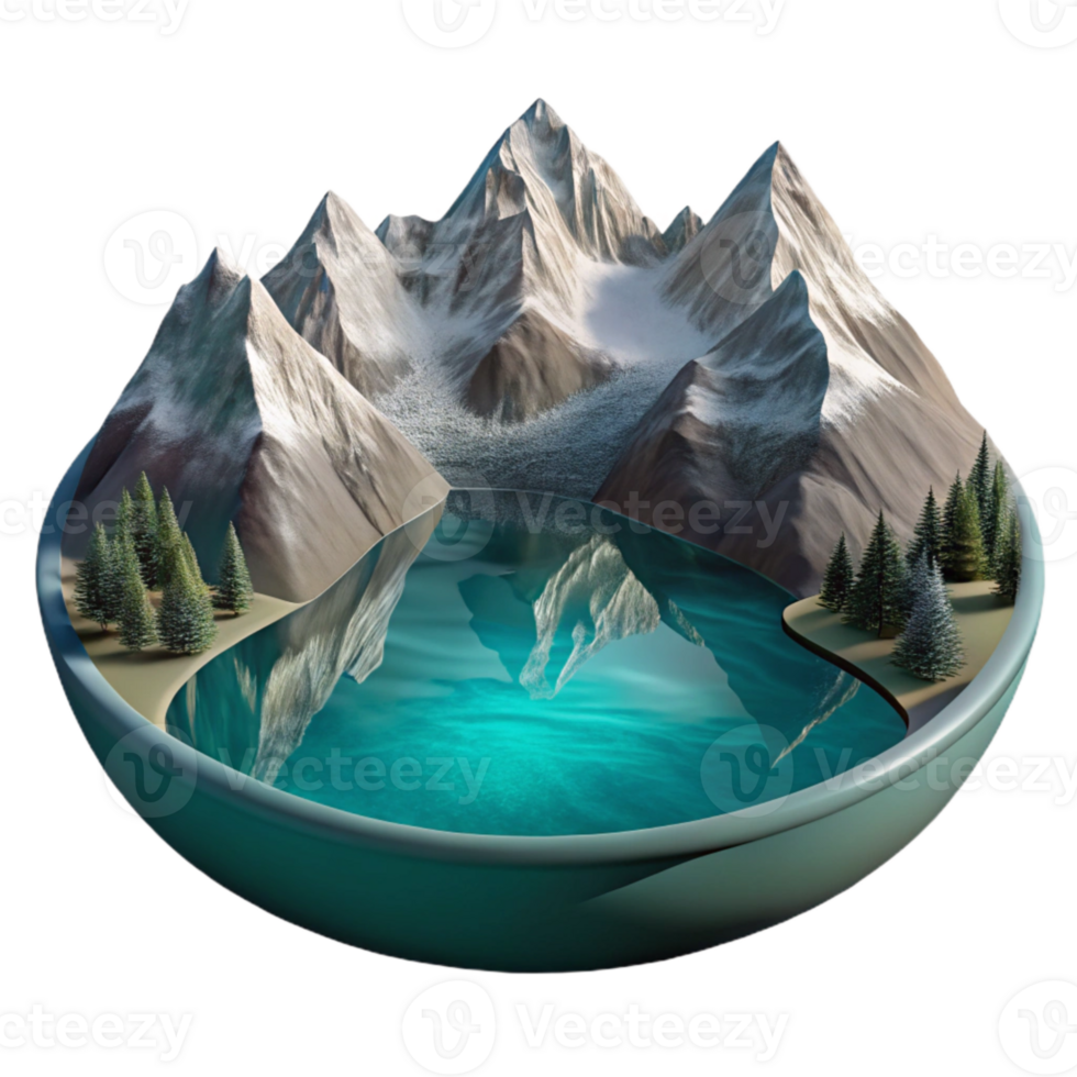 extraordinary traditional Lake with Mountain Reflection Transparent genuine png