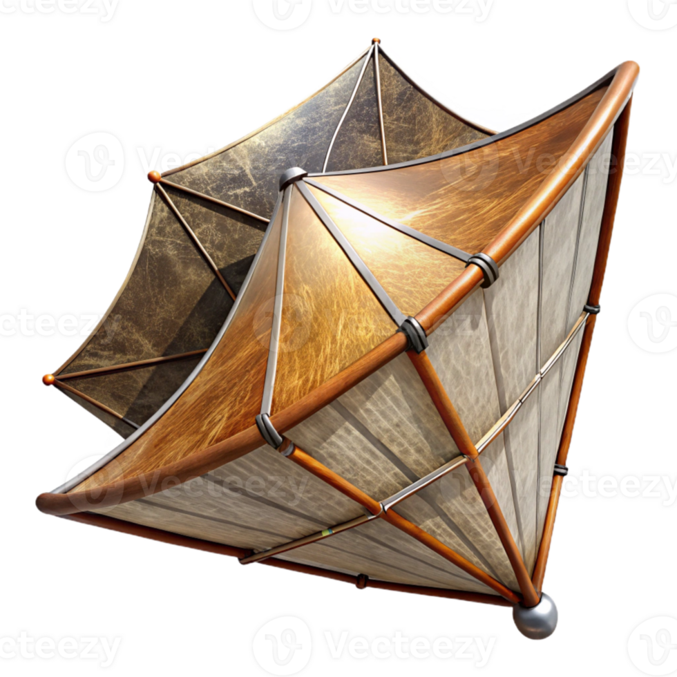 elegant contemporary Large Solar Sail Cutout with Wireframe Detail high quality png