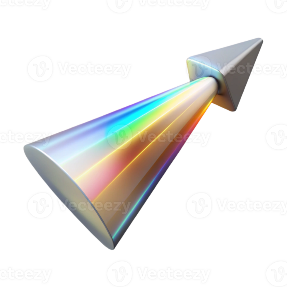 elegant minimalist Light Beam Through Prism Isolated png
